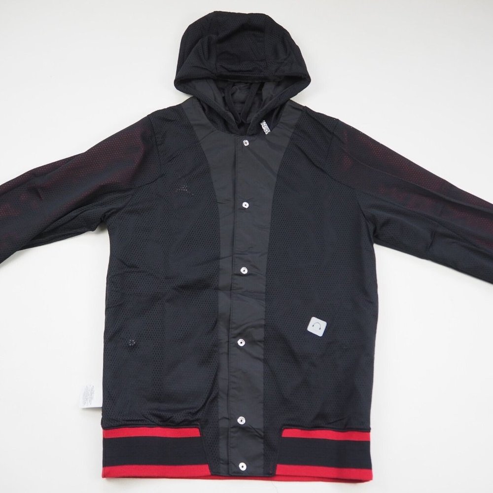 Nike Air Jordan Retro 1 Woven Jacket Black Red Men Basketball - Picture 8 of 11